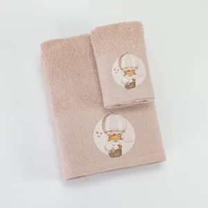 Σετ Πετσέτες 2 Τεμαχίων Cutiepies Πούδρα Borea 100% Βαμβάκι