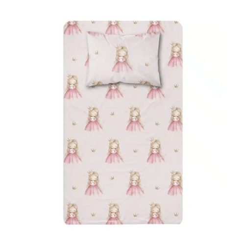 BOREA Little Queen Σετ Σεντόνια Μονά Βαμβακερά Ροζ 160x240cm 2 Τεμαχίων