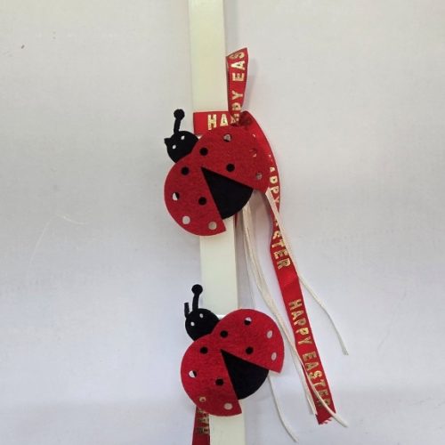 Πασχαλινή Λαμπάδα με 2 Πασχαλίτσες 36εκ