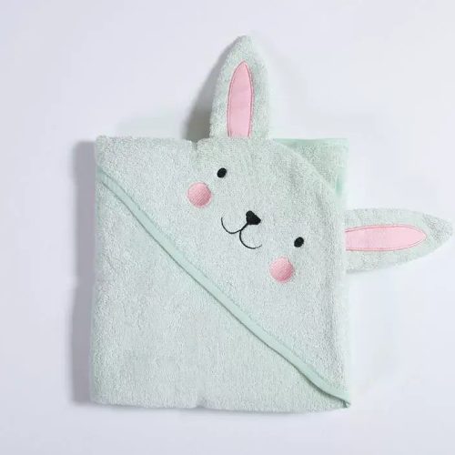 Nef-Nef Homeware Βρεφική Κάπα-Μπουρνούζι με Κουκούλα Pic Nic Together Milky Green 75x75εκ.039755