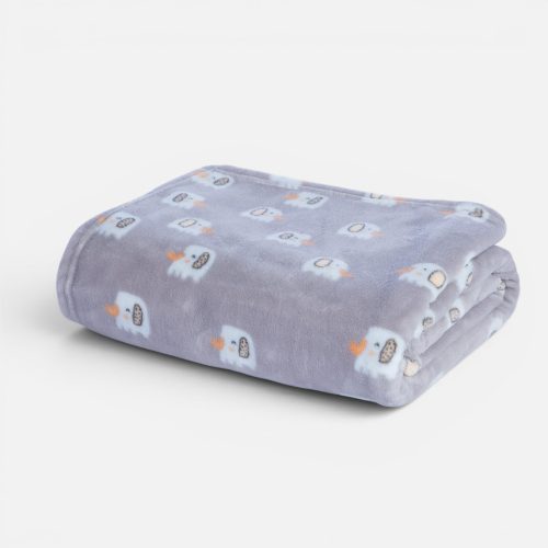 Βρεφική Κουβέρτα Fleece Αγκαλιάς Elephants Grey Nef-Nef Homeware 110x150cm