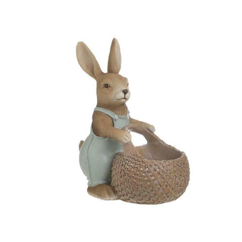 Διακοσμητικός Λαγός με Καλάθι 10x19x15εκ
