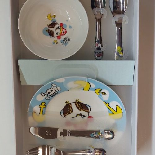 Παιδικό Σετ Φαγητού Πειρατής Πορσελάνης 6 Τεμαχίων σε Κουτί Δώρου