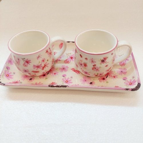 Σετ Καφέ 3 Τεμαχίων Floral Vintage