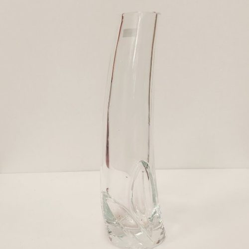 Κρυστάλλινο Βάζο με Ανάγλυφο Λουλούδι 34x12εκ