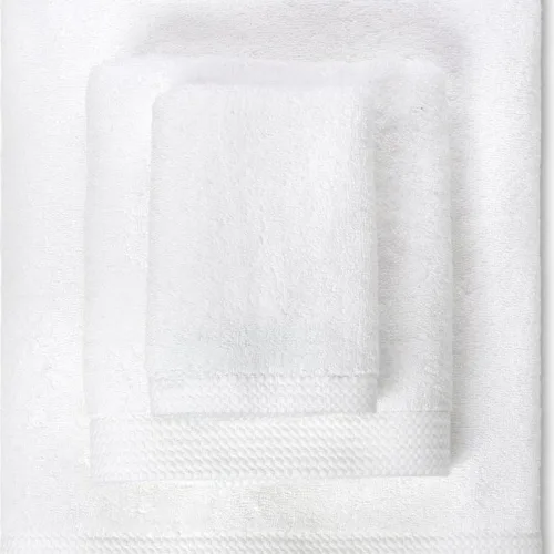 Σετ Πετσέτες Προσώπου 3 Τεμ. 100% Βαμβακερές Λευκές OEKO-TEX®