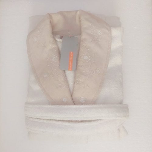 Μπουρνούζι Nef-Nef Βαμβακερό με Κέντημα στον Γιακά Medium