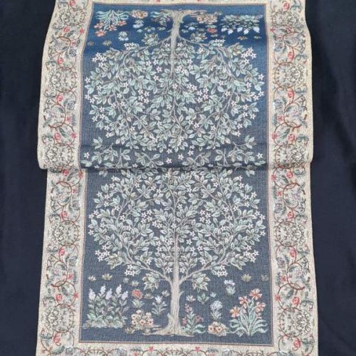 Ράνερ Τραπεζιού Δέντρο σε Μπλε Φόντο 43x140cm