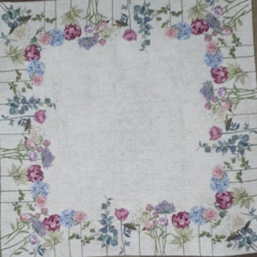 Τραπεζοκαρέ με Ανεμώνες & Τριαντάφυλλα 140x140cm