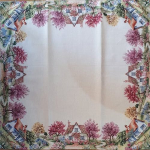 Κλασικό Καρέ Gobelin με Φλοράλ Σχέδιο 100x100cm
