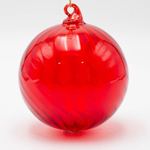 Γυάλινη Μπάλα Κόκκινη Διαφανής – Σετ