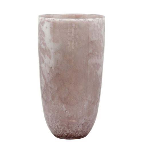 Marhome Βαζο Φυσητο Γυαλι Σομον Me Λευκες Φυσαλιδες μεγαλο - Φ20x35.5cm