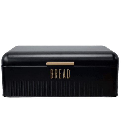 Cryspo Trio Ψωμιέρα Μεταλλική Μαύρη 43x23x17cm