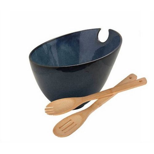 Σαλατιέρα Μαύρη Azaro Crispo Trio Πορσελάνης – Σετ 3 Τεμαχίων 24x20 εκ