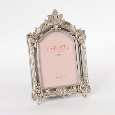 Estheti Home Κορνίζα Resin Ασημί 15x20 cm