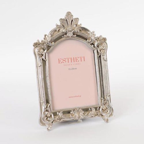 Estheti Home Κορνίζα Resin Ασημί 15x20 cm