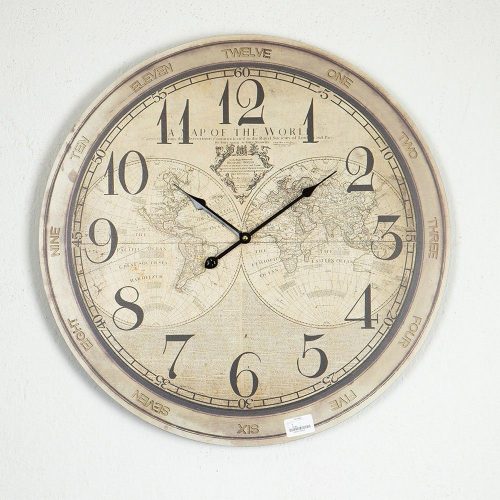 Ρολόι Τοίχου Ξύλινο Μαύρο 58.2 cm