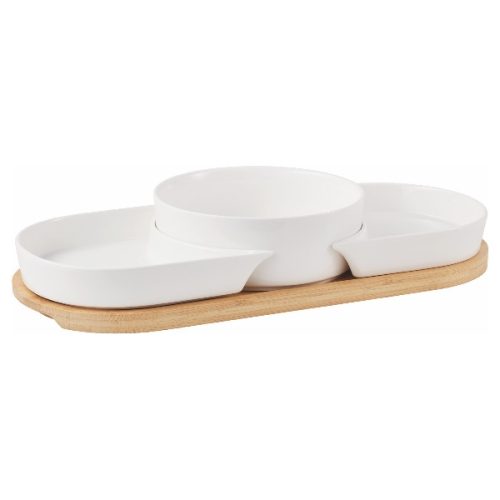 Οντεβιέρα 3 Τεμαχίων με Βάση – Crispo Trio Λευκή 40x18x8 εκ