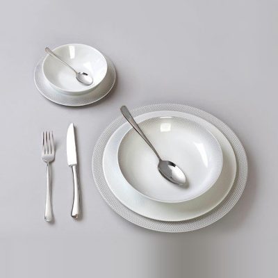 Cryspo Trio Σετ Πιάτα Φαγητού 20 Τεμ. Bonito Grey