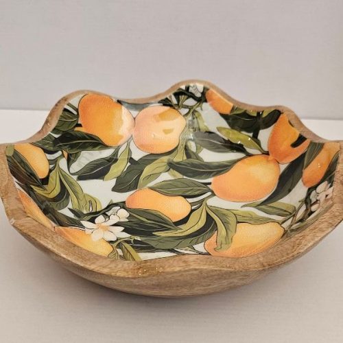 Σαλατιέρα με Σχέδιο Πορτοκάλια 25x25x8cm