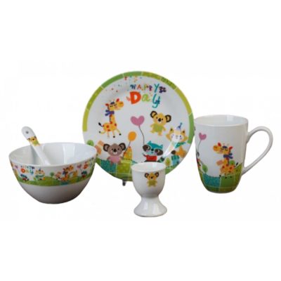 Cryspo Trio Παιδικό Σερβίτσιο Φαγητού Πορσελάνης 5 Τεμ. Happy Day 28.8394.90