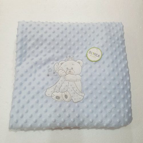 Κουβέρτα Κούνιας Micromink Ανάγλυφη με Κέντημα 110x140cm