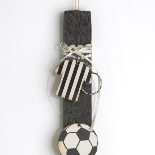 Πασχαλινή Λαμπάδα με Φανέλα και Μαύρη Μπάλα ΠΑΟΚ 20cm