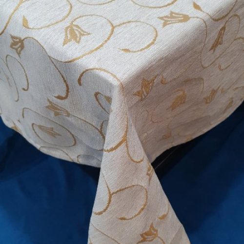 Τραπεζομάντηλο Σενίλ με Χρυσό Κλαδί 150x240cm