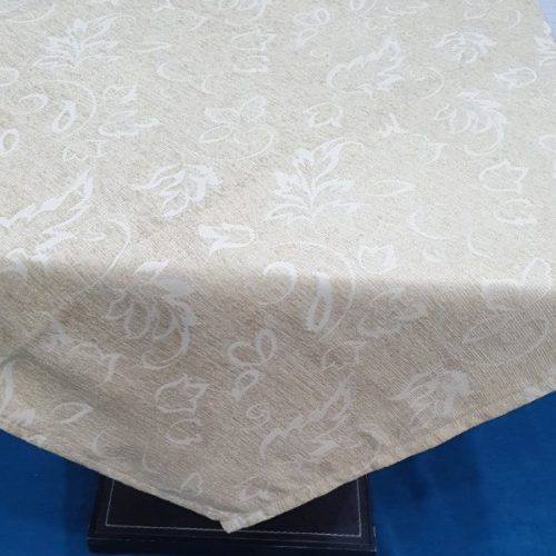 Καρεδάκι Τραπεζιού Σενίλ Μπεζ με Κλαδιά 95x95cm