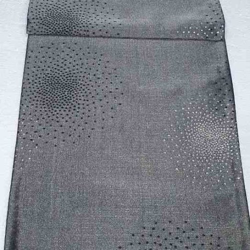 Ράνερ Τραπεζιού Ασημί-Μαύρο 38x126cm