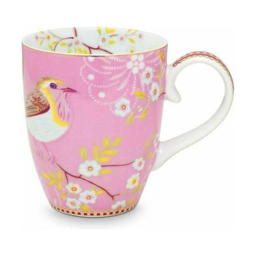 PiP Studio Floral Early Bird Κούπα από Πορσελάνη Ροζ 350 ml