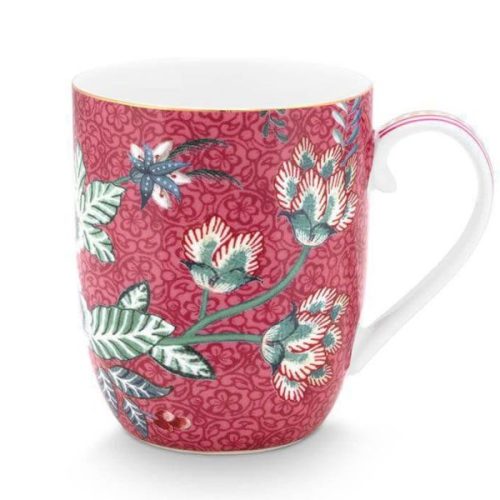 Pip Studio Κούπα 145ml Flower Festival Dark Pink