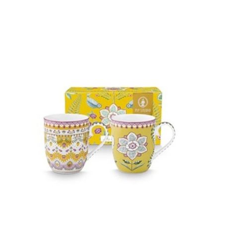 Pip Studio Πορσελάνινη Κούπα Lily & Lotus Yellow Large