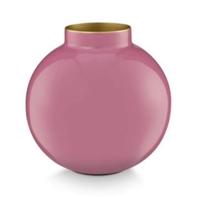 Pip Studio Μεταλλικό Βάζο 17cm Ροζ