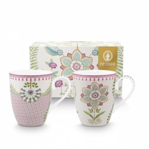 Pip Studio Σετ 2 Πορσελάνινες Κούπες 350ml Lily & Lotus