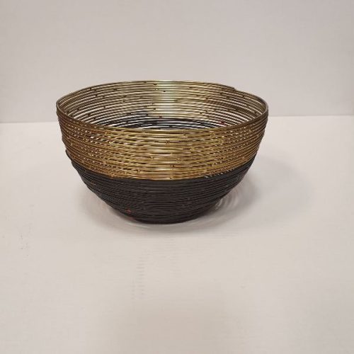 Καλάθι Μεταλλικό Μαυρο-Χρυσό 18x11cm