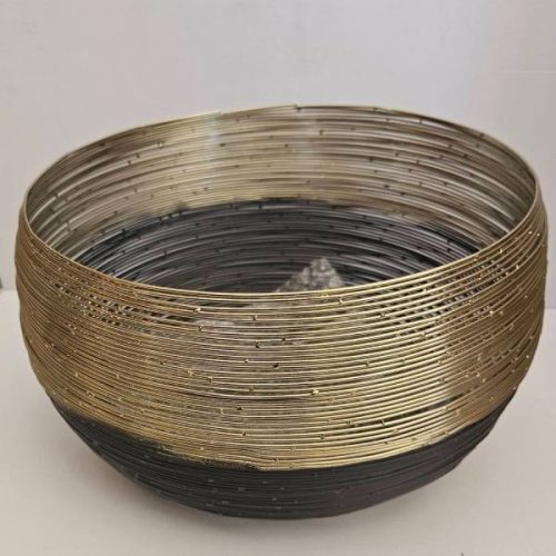 Καλάθι Μεταλλικό-Μαυρο--Χρυσό 33x20cm