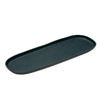 HFA Πιατέλα Οβάλ Πορσελάνης Granite Μπλε/Μπεζ 50,5x18x2cm
