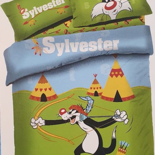 Σετ Μονά Σεντόνια Sylvester Looney Tunes 170x260 με Μαξιλαροθήκη