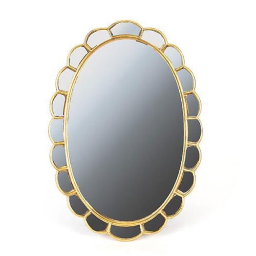 Επιτοιχίος Καθρέφτης Πολυρεζίνης Χρυσός 24.8x2.1x34.5cm