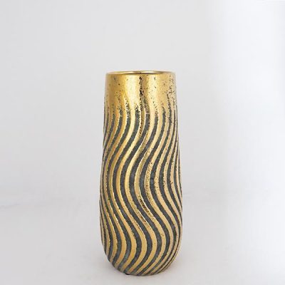 ΒΑΖΟ ΚΕΡΑΜΙΚΟ ΚΑΦΕ - ΧΡΥΣΟ 14.5x4.5x35cm