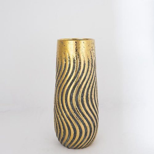 ΒΑΖΟ ΚΕΡΑΜΙΚΟ ΚΑΦΕ - ΧΡΥΣΟ 14.5x4.5x35cm