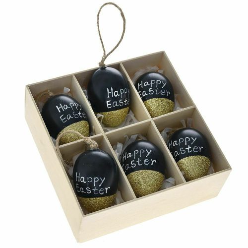 Πλαστικά Αυγά “HAPPY EASTER” Σετ 6 Τεμαχίων