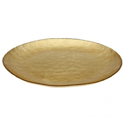 Πιατέλα Σερβιρίσματος Cryspo Trio Kronos Gold 28cm