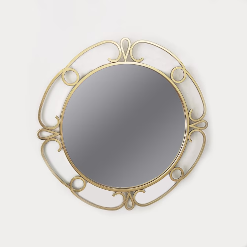 Καθρέφτης Μεταλλικός Χρυσός 77x2x77cm