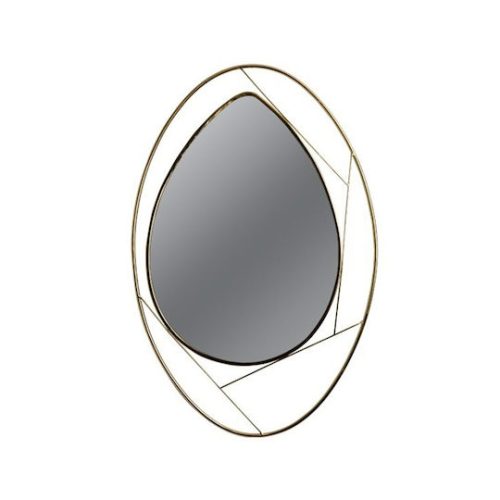 Καθρέπτης Τοίχου με Χρυσό Μεταλλικό Πλαίσιο 90×60 cm