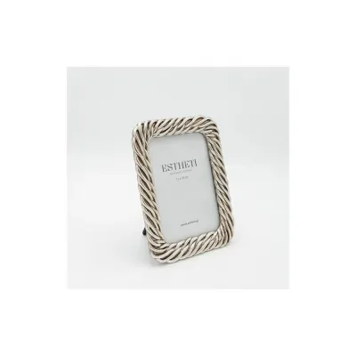 ESTHETI 815-00116 Κορνίζα Πλεξούδα 15x20 Αντικέ Ασημί