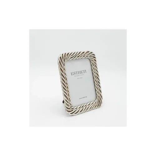 ESTHETI 815-00116 Κορνίζα Πλεξούδα 15x20 Αντικέ Ασημί