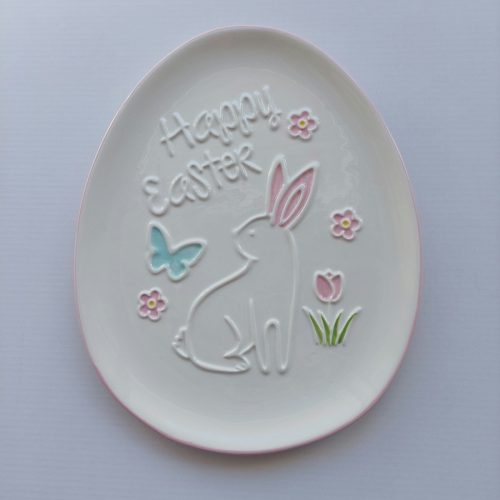 Διακοσμητικό Πασχαλινό Πιάτο με Λαγό Κεραμικό