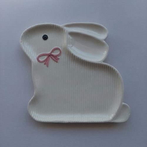 Διακοσμητικό Πασχαλινό Πιάτο Λαγός Κεραμικό 30x26x3cm